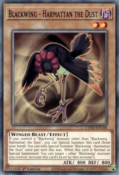 Blackwing Harmattan the Dust Legendary 5D's Decks Yu-Gi-Oh! card