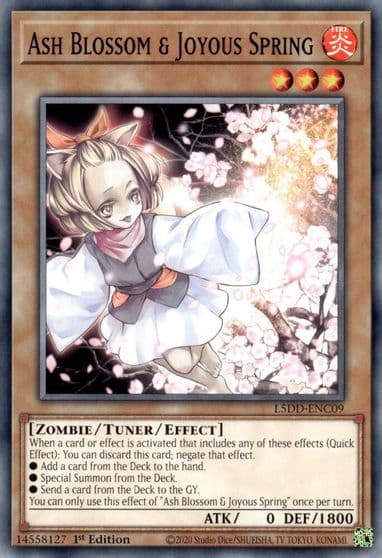Ash Blossom and Joyous Spring L5DD ENC09 Legendary 5D's Decks Yu-Gi-Oh! card