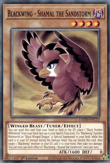 Blackwing Shamal the Sandstorm Legendary 5D's Decks Yu-Gi-Oh! card