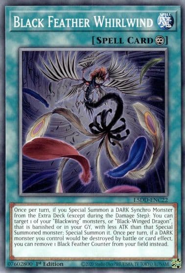 Black Feather Whirlwind Legendary 5D's Decks Yu-Gi-Oh! card