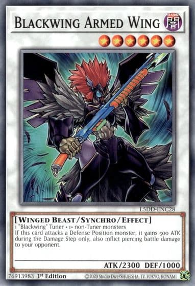 Blackwing Armed Wing Legendary 5D's Decks Yu-Gi-Oh! card