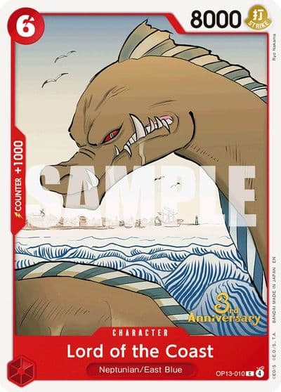Lord of the Coast Carrying On His Will: 3rd Anniversary Tournament Cards One Piece card