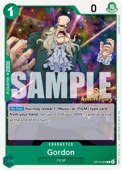 Gordon Carrying On His Will: 3rd Anniversary Tournament Cards One Piece card