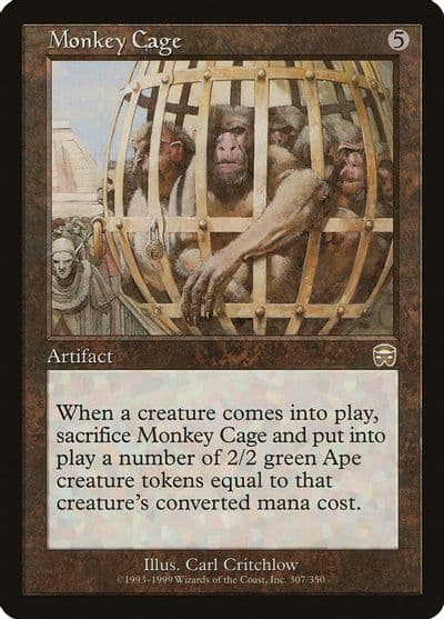 Monkey Cage Mercadian Masques Magic card