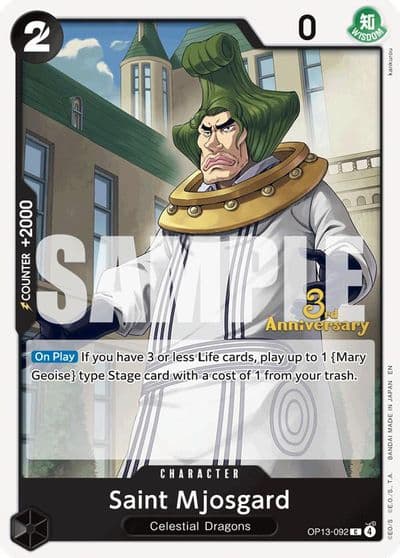 Saint Mjosgard Carrying On His Will: 3rd Anniversary Tournament Cards One Piece card