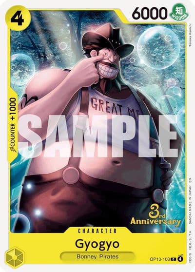 Gyogyo Carrying On His Will: 3rd Anniversary Tournament Cards One Piece card