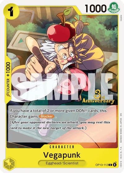 Vegapunk Carrying On His Will: 3rd Anniversary Tournament Cards One Piece card
