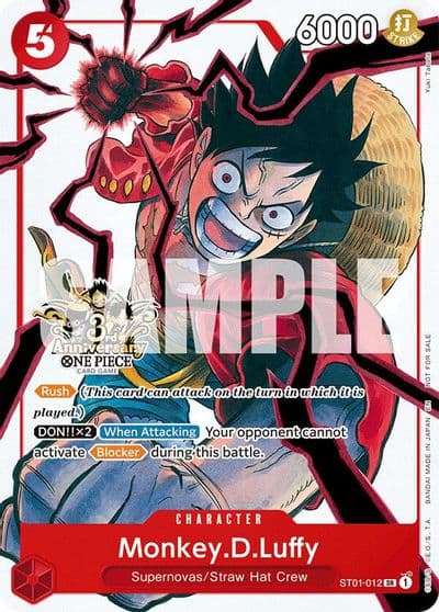 MonkeyDLuffy ST01 012 3rd Anniversary Tournament 3 Brothers Pack Carrying On His Will: 3rd Anniversary Tournament Cards One Piece card
