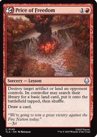 Price of Freedom Avatar: The Last Airbender Magic card