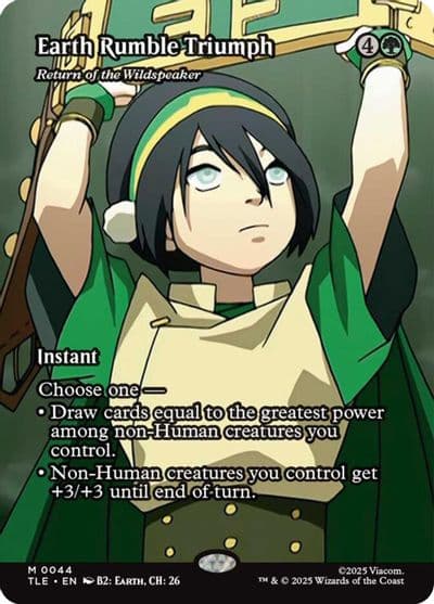 Earth Rumble Triumph Return of the Wildspeaker Borderless Avatar: The Last Airbender: Eternal-Legal Magic card