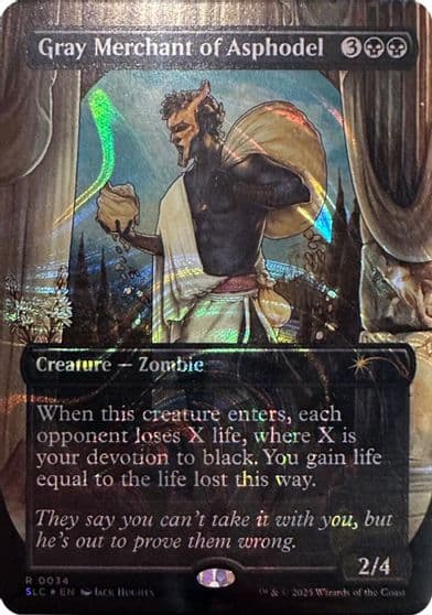 Gray Merchant of Asphodel Halo Foil Secret Lair Countdown Kit Magic card