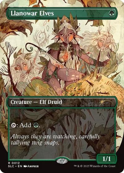 Llanowar Elves Secret Lair Countdown Kit Magic card