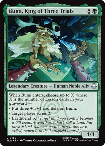 Bumi King of Three Trials Avatar: The Last Airbender Magic card