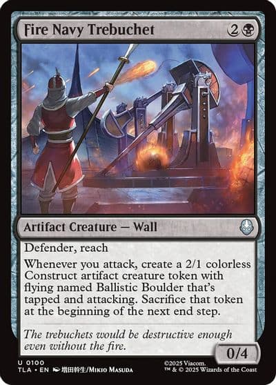 Fire Navy Trebuchet Avatar: The Last Airbender Magic card