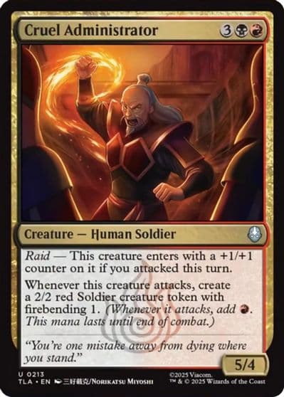 Cruel Administrator Avatar: The Last Airbender Magic card