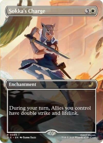 Sokkas Charge Borderless Avatar: The Last Airbender: Eternal-Legal Magic card