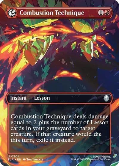 Combustion Technique Borderless Avatar: The Last Airbender Magic card