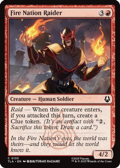 Fire Nation Raider Avatar: The Last Airbender Magic card