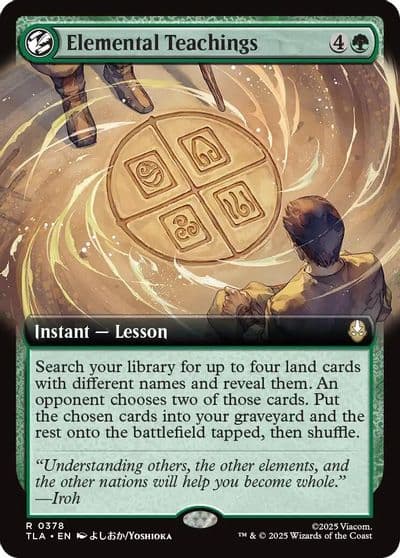 Elemental Teachings Extended Art Avatar: The Last Airbender Magic card