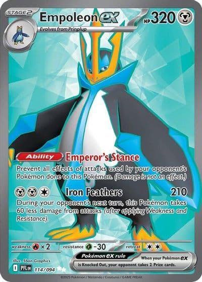 Empoleon ex ME02: Phantasmal Flames Pokemon card