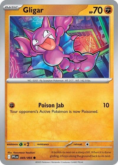 Gligar ME02: Phantasmal Flames Pokemon card
