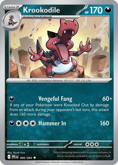 Krookodile ME02: Phantasmal Flames Pokemon card