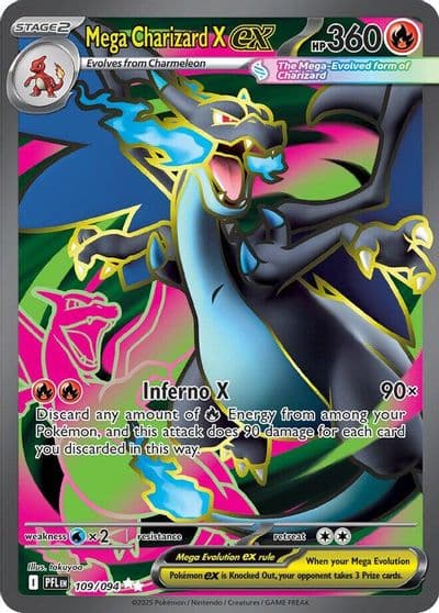 Mega Charizard X ex ME02: Phantasmal Flames Pokemon card