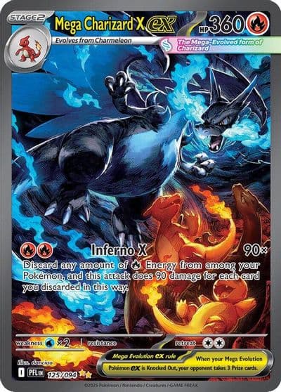 Mega Charizard X ex ME02: Phantasmal Flames Pokemon card