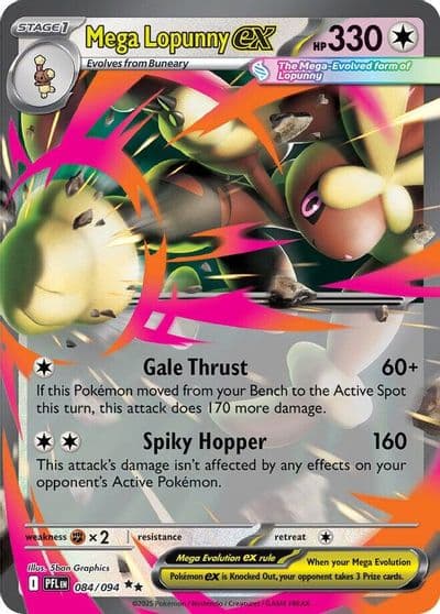 Mega Lopunny ex ME02: Phantasmal Flames Pokemon card