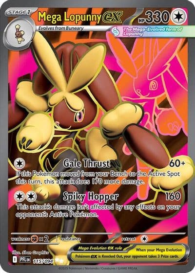 Mega Lopunny ex ME02: Phantasmal Flames Pokemon card
