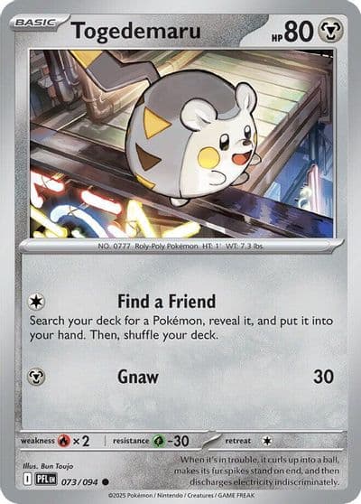 Togedemaru ME02: Phantasmal Flames Pokemon card