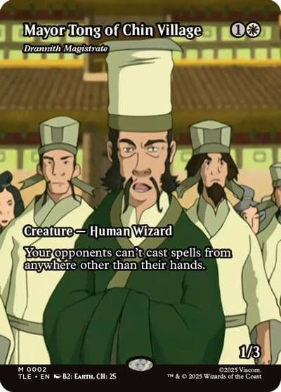 Mayor Tong of Chin Village Drannith Magistrate Borderless Avatar: The Last Airbender: Eternal-Legal Magic card