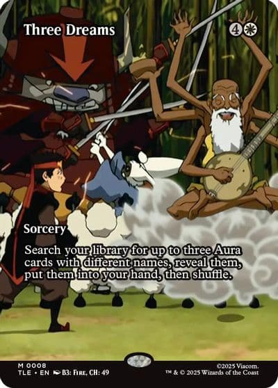 Three Dreams Borderless Avatar: The Last Airbender: Eternal-Legal Magic card