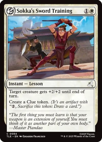 Sokkas Sword Training Avatar: The Last Airbender: Eternal-Legal Magic card