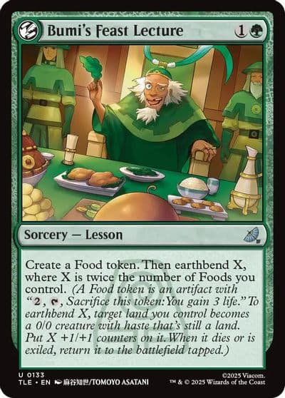 Bumis Feast Lecture Avatar: The Last Airbender: Eternal-Legal Magic card