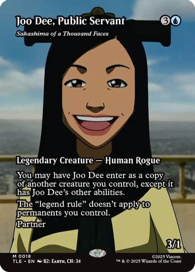 Joo Dee Public Servant Sakashima of a Thousand Faces Borderless Avatar: The Last Airbender: Eternal-Legal Magic card