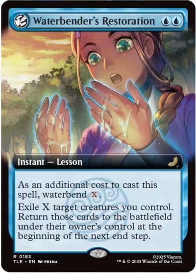 Waterbenders Restoration Extended Art Avatar: The Last Airbender: Eternal-Legal Magic card