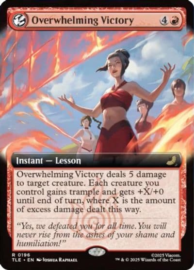 Overwhelming Victory Extended Art Avatar: The Last Airbender: Eternal-Legal Magic card