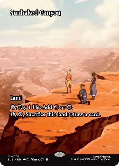 Sunbaked Canyon Borderless Avatar: The Last Airbender: Eternal-Legal Magic card