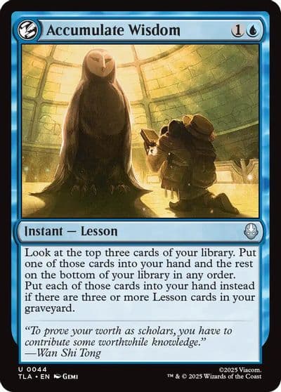 Accumulate Wisdom Avatar: The Last Airbender Magic card