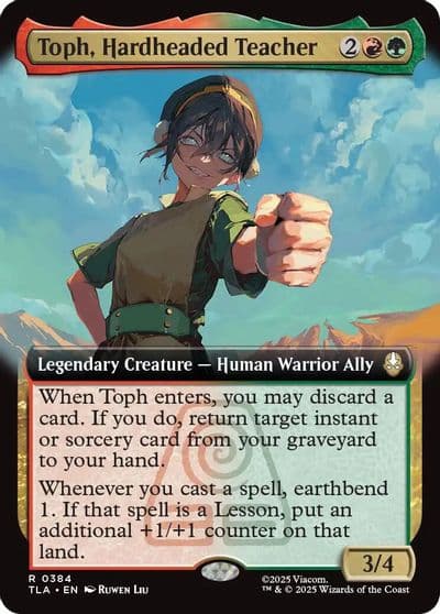 Toph Hardheaded Teacher Extended Art Avatar: The Last Airbender Magic card