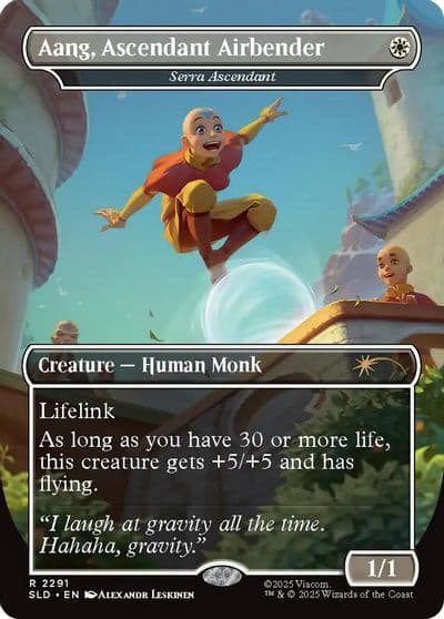 Aang Ascendant Airbender Serra Ascendant Secret Lair Drop Series Magic card
