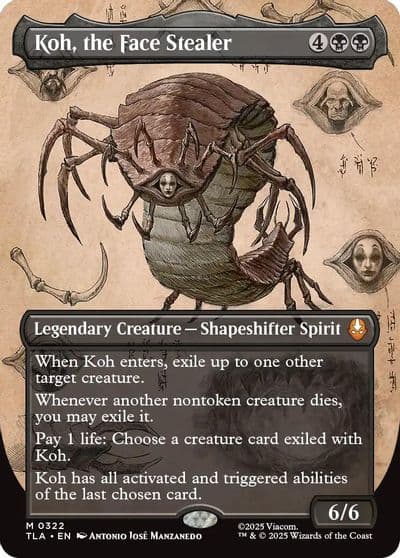 Koh the Face Stealer Borderless Avatar: The Last Airbender Magic card