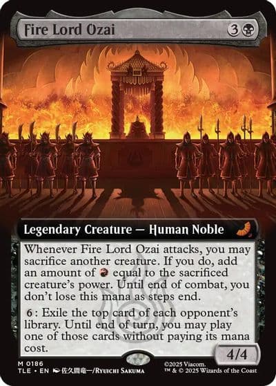Fire Lord Ozai Extended Art Avatar: The Last Airbender: Eternal-Legal Magic card