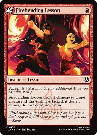Firebending Lesson Avatar: The Last Airbender Magic card