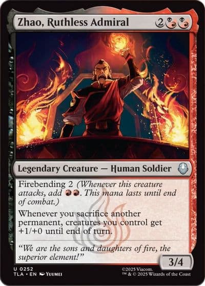Zhao Ruthless Admiral Avatar: The Last Airbender Magic card