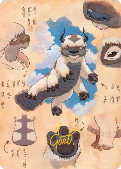 Appa Steadfast Guardian Art Card Gold Stamped Signature Art Series: Avatar: The Last Airbender Magic card