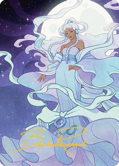 Yue the Moon Spirit 2 Art Card Gold Stamped Signature Art Series: Avatar: The Last Airbender Magic card