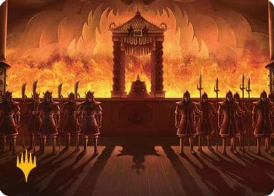 Fire Lord Ozai Art Card Gold Stamped Planeswalker Symbol Art Series: Avatar: The Last Airbender Magic card