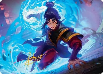 Fire Lord Azula Art Card Gold Stamped Signature Art Series: Avatar: The Last Airbender Magic card
